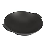 WELL GRILL Switch Grid Wok für Gasgrill Enders, Weber GS4 Spirit & Genesis, BBQ Gourment System Zubehör, Ø 38cm Wokpfanne Gusseisen Wok Gusspfanne für Enders Switch Grid-Roste
