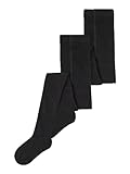 NAME IT Unisex Kinder Nknpantybukser Rib 2p Noos Strumpfhose, Schwarz, 146-152 EU