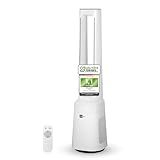aeco AirX Guard 2-in-1 Turmventilator mit H13 HEPA Luftreiniger Rotorloser Standventilator mit Fernbedienung 38db Leise Ventilator 10 Geschwindigkeiten 3 Modi 60° Oszillation 12h Timer LED Display