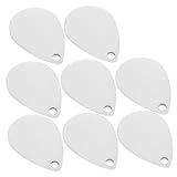 DOITOOL 8 Stück Etikett aus Edelstahl bescherung weihnachten weichnachtsgeschke valetinstagsgeschenk Schmuckbasteln etiketten Stanzen von Rohlingen leeres diy-tag Rostfreier Stahl Silver