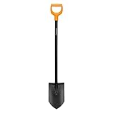 Fiskars Gärtnerspaten für harte, steinige Böden, Spitz, Länge 116,6 cm, Hochwertiges Stahl-Blatt/Kunststoff-Stiel, Schwarz/Orange, Solid, 11066716