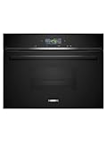 Siemens CD714GXB1, Smarter iQ700 Einbau-Dampfgarer, 60 x 45 cm, 1,3 L Wassertank, Regenerieren mit Dampf, Farb-Display, cookControl Automatikprogramme für beste Ergebnisse, Home Connect, Schwarz
