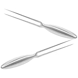 SAFIGLE Teiliges Edelstahl Fleischgabel Langes Tranchierbesteck Serviergabel Bbq Küchenhelfer Robust für Grill Braten Camping