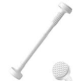 Gardinenstange ohne Bohren 70 bis 120 cm, Teleskopstange, Ø27,0 mm Duschstange ohne Bohren, Verstellbare Gardinenstange für Fenster Schrank Badezimmer(White,35-50 cm/13.8-19.7 in)