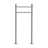 Metzler Briefkastenständer aus Edelstahl V2A | Freistehender Briefkasten Ständer 120 cm | Briefkasten Standfuß wetterfest & rostfrei inkl. Montagematerial | Modell Erpo