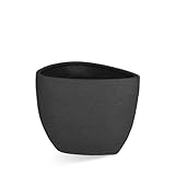 Luca Lifestyle Pflanzkübel Ruvido Organic Earth Rund Fiberglas *5 Jahre Garantie* - 93x93x70 cm - Premium Qualität - F9216