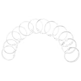 ARTSEWPLY Transparente Duschvorhangringe aus Kunststoff mit Sicherem Schnappverschluss Rund Leicht 50 Stück Duschvorhanghaken für Badezimmer Wiederverwendbar Lichtdurchlässig