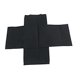 babominimer Regiestuhl Ersatz Leinwand Stuhlbezug Set mit Rückenstütze Polyester Stoff Waschbar Klappstuhl Bezug Geeignet für Rundstangenstuhl (Schwarz)