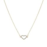 SpetngSake Herzkette,Gold Herz Kette,Vintage Simple Kette Herz,Gold Kette mit Herzanhänger,Herz Ketten,Ideal für Frauen,Perfekt für Geschenke zum Valentinstag