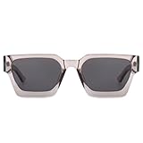 Polarisierte Sport-Sonnenbrille Fahrradbrille UV-Sonnenbrille zum Angeln, Sonnenbrille für Herren, quadratischer Rahmen, blendfrei, UV400, für Angeln, Sport, Wandern, Outdoor-Aktivitäten, grau, Refer