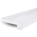 TJ Fensterbank Außen Aluminium Weiß/Ausladung 50mm / versch. Längen/Alu Fensterbank Außen/Fensterbrett Außen Made in Germany