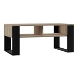 KOBI Couchtisch | für Wohnzimmer, Esszimmer | Couchtisch im Loft-Stil (Sonoma Eiche - schwarz)