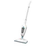 BLACK+DECKER 1.300W Dampfbesen Steam Mop (Dampfreiniger für hygienische, gründliche Sauberkeit, abnehmbarer Stiel & Reinigungsfuß, einfache Bedienbarkeit, inkl. 1 Mikrofaser-Pad) FSM13E1-QS