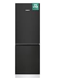 Heinrich´s Kühlgefrierkombination 175Liter, Kühlvolumen 122L, Gefrierfach 53L,LED Innenraumbeleuchtung, Kühlschrank Türanschlag wechselbar, leise 39dB,große Tiefkühlboxen, 7 Temperaturstufen, schwarz