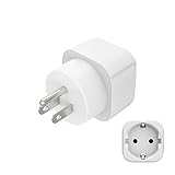 Hama Reiseadapter Typ B, Reisestecker für USA/Kanada/Karibik/Japan (für Reisende aus Deutschland und Europa, für Schutzkontakt Stecker, Konturen- und Eurostecker) weiß