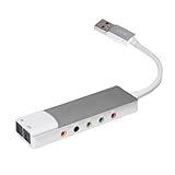 Externe USB-Soundkarte mit 48 kHz Abtastrate USB-Soundadapter für Audiophile und Gamer