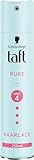 Schwarzkopf Taft Haarlack Pure (250 ml), Haarstyling Haltegrad 4, Haarspray für alle Haartypen, Keine Silikone, Kein Parfüm, Vegane Formel*