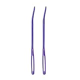 Aurgiarme Edelstahl-Nähnadel, Webnadel, Stopfen, Handnähen für Wolle, Handstricken, Häkeln, gebogen, für Lederpolster, großes Auge