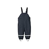 Regenhose Kinder Unisex Matschhose wasserdichte Regenlatzhose Jungen Mädchen Regenbekleidung mit Füßen Gatschhose mit Reflektor Latzhose Buddelhose Für Regen Und Matschwetter