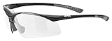 uvex sportstyle 223 - Sportbrille für Damen und Herren - Filterkategorie 0 - druckfreier Sitz & perfekter Halt - black grey/clear - one size