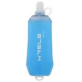 WRELS TPU Faltbar Soft Flask 350ml,BPA-Frei Faltbare Trinkflasche,Handgerät lauf trinkflasche wasserflasche sport für Fahrrad, Wandern,Joggen,Camping