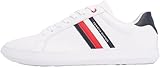 Tommy Hilfiger Herren Cupsole Sneaker Essential Leather Low Top, Weiß (White), 46