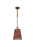 Generico Hängeleuchte Vintage rustikal Rost 1-flammig GL0223 für Küche, Esszimmer, Flur, Eingangsbereich