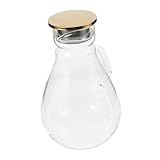 OUNONA Saftkrug Aus Edelstahl Saftkrug Eisteekrug Getränkekrug Aus Glas Großer Wasserkrug Eisteekrug Wasserkrug Aus Glas Transparentes Kieselgel