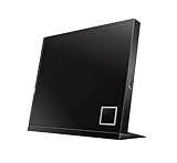 Asus SBW-06D2X-U externer Slim Blu-Ray BDXL Brenner (6x BD-R (SL/DL), 8x DVD±R, 6x DVD±R DL, 5x DVD-RAM, USB 2.0) inkl. Cyberlink Power2Go, Hochglanz Schwarz