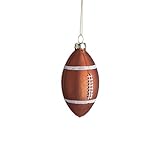 BUTLERS Weihnachtsbaumkugel American Football Christbaumschmuck Glas Braun -Hang ON- Weihnachten Baumkugeln Rugbyball Figur Anhänger | Tannenbaum Deko & Weihnachtsdeko