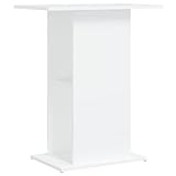 vidaXL Aquariumständer, Aquarium Unterschrank mit viel Stauraum, Aquarium Tisch mit Stabiler Oberplatte, Aquariumschrank Aquarium Halter, Weiß Holzwerkstoff