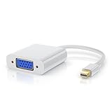 CSL - Mini DisplayPort auf VGA Adapter Full HD - für Apple PC Grafikkarten ATI/NVIDIA - vergoldete Kontakte - Full HD 1080p