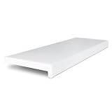 HausFux Fensterbank innen Kunststoff | PVC nach Maß inkl. Seitenabschlüsse (Weiß, T x L | 20 x 120 cm)