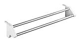WENKO Heizkörper-Wäschetrockner Twin, stabiler Wäschetrockner zum Einhängen an den Heizkörper, Länge: 2 x 60 cm, universell einsetzbar, aus rostfreiem Aluminium, Maße (B x H x T): 60 x 13 x 11,5 cm