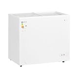 Royal Catering RCFGDF-200 Gefriertruhe 200 L Glastüren abschließbar Kühltruhe Tiefkühltruhe Tiefkühler Gefriertruhe groß