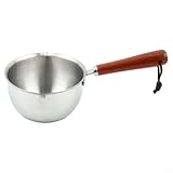 Kleiner Milchtopf zum Erhitzen von Milch und Butter, hergestellt aus 304 Edelstahl für Rostbeständigkeit und Haltbarkeit, ergonomischer Griff zur Kontrolle, 150 ml oder 300 ml (300 ml)