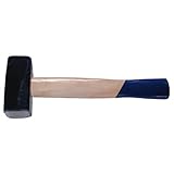 SW-Stahl 50204L Fäustel 2000g I geschmiedeter Fäustel mit Holzstiel I Fäustel Hammer 2kg Kopfgewicht I Steinmetz Hammer klein I 2000g Hammer schwer
