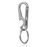 Ouligay Edelstahl Karabiner Schlüsselanhänger Schlüsselring Karabiner Flaschenöffner Klein Bieröffner Schlüsselanhänger Carabiner Kleine Karabinerhaken Quick Release für Camping Wandern