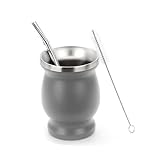 Qussedser Edelstahl-Teetassen-Teetassen-Set für Isolierte Strohbecher, Isolierte Einfache Tasse,