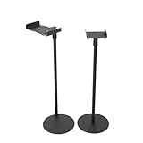 Cozyel Lautsprecherständer höhenverstellbar, 2er-Set Lautsprecher Standfuß Bodenständer, Boxenständer Höhenverstellbar von 75-140cm - Laustsprecherständer für Regallautsprecher, 10kg Tragkraf, Schwarz