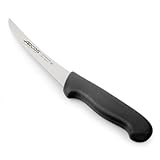 Arcos Ausbeinmesser mit Nitrum Edelstahlklinge 140 mm - Professionelles Messer zum Entbeinen von Fleisch - Ergonomischer Griff aus Polypropylen, Schwarz, Serie 2900