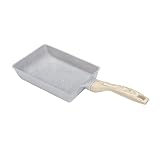 OUNONA Camping Fritting Pan braten Antihaft-Frittieren Induktionsbratpfanne nicht groß für Barbecue Pan Bratpfanne umrühren Spiegelei Topf Pfanne mit flachem Boden Küchengeräte hölzern