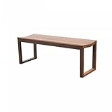 LUZZILE Outdoor-Bänke, wetterfest, wasserdicht, Massivholz, korrosionsbeständig, Parkstuhl, Hof, Balkon, Teakbank, Badezimmer, Sauna, Schuh-Wickelbank, Metall-Gartenbank (Farbe: A, 150 cm)