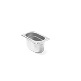 HENDI Gastronormbehälter, Temperaturbeständig von -40° bis 300°C, Heissluftöfen-Kühl- und Tiefkühlschränken-Chafing Dishes-Bain Marie, 0,6L, GN 1/9, 176x108x(H)65mm, Edelstahl, 48 Stück