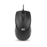 ACT Maus mit Kabel Optischer Sensor - 1000 DPI – USB Anschluss – 2 Tasten - Leichtgewicht - aus recycelten Materialien hergestellt – AC5006