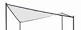 DEGAMO Ersatzdach für Walmdachpavillon Orlando 4-eckig 350x350cm, Polyester mit PVC Beschichtung wasserdicht, weiß