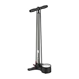 LEZYNE Sport Floor Drive 3,5 Hochdruck-Fahrrad-Standpumpe mit 8,9 cm Analoganzeige – langlebige 220 PSI Reifenluftpumpe für Rennräder / Rennräder – ABS-1 Pro Chuck passend für Presta-/Schrader-Ventil