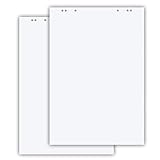 Conipa® - 2 x Flipchart Papier Block 68x99 cm weiß (BLANKO) 80 g/qm - 2 Flipchart-Blöcke à 20 Blatt - Whiteboard-Papier für Charts & Meetings (2 Blöcke Blanko)