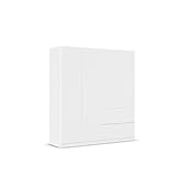 Rauch Möbel Costa, Kleiderschrank für Schlafzimmer, Kinderzimmer, Babyzimmer, Jugendzimmer, Flur, Garderobe 4-türig, 2 Schubladen, Push-to-Open, Farbe Weiß, Breite 181 cm
