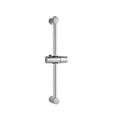 OFFO Duschstange Brausestange 60cm,wandmontierte Duschstange,verstellbarer Abstand 26 bis 59cm,mit Handbrausenhalterung,Ersatz für Dusche, Chrom